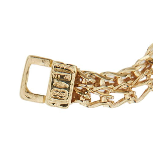 Bracelet Unoaerre - Bracelet maille queue de renard en or jaune 18 ct 58 Facettes 38032