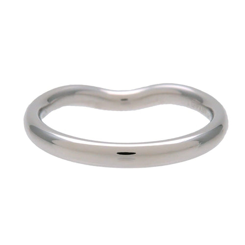 Bague 50 Tiffany & Co. Elsa Peretti - Alliance courbe en platine avec diamants 58 Facettes yek90n9k77