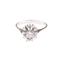 Bague 57 Bague rosette vintage en or blanc 18k avec diamants, 0,35 ct 58 Facettes 131172