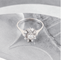 Bague 57 Bague rosette vintage en or blanc 18k avec diamants, 0,35 ct 58 Facettes 131172