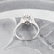Bague 57 Bague rosette vintage en or blanc 18k avec diamants, 0,35 ct 58 Facettes 131172