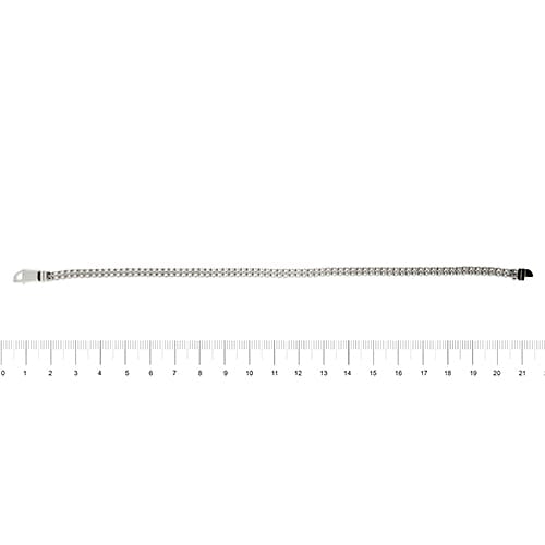 Bracelet Unoaerre - Bracelet maille queue de renard en or blanc 18 ct 58 Facettes 38033