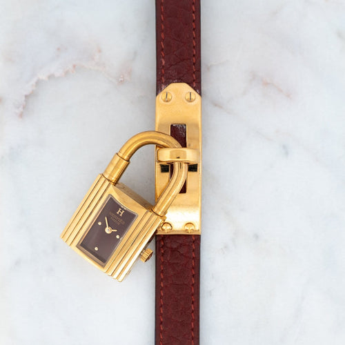 Montre Hermès - Montre Kelly à cadran bordeaux 58 Facettes 619