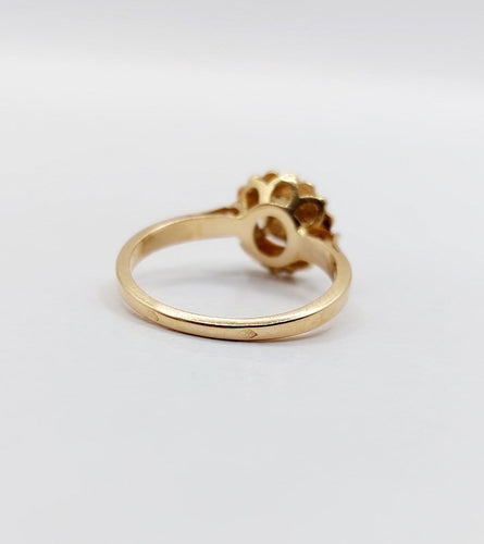 Bague 51.5 Bague Art déco en or rose 18k avec perle, monture stylisée (vers 1960) 58 Facettes A07966