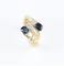 Bague 55 Bague vintage en or jaune 18K, saphirs et diamants – 0,95 ct 58 Facettes 131144
