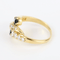 Bague 55 Bague vintage en or jaune 18K, saphirs et diamants – 0,95 ct 58 Facettes 131144