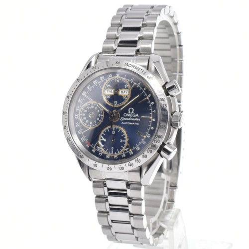 Montre Omega - Montre Speedmaster triple calendrier, chronographe automatique en acier inoxydable 58 Facettes k0xmt6vzs3