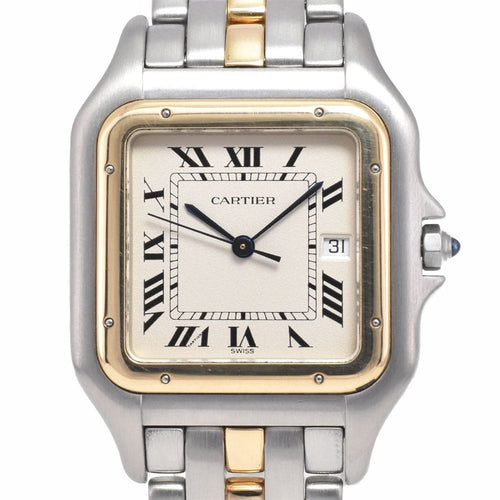 Montre Cartier - Montre Panthère de Cartier vintage à quartz en acier inoxydable et or jaune 58 Facettes qnctwq3unl