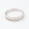 Bague 56 Demi-alliance en or blanc 18K et diamants, 0,45 ct 58 Facettes 130023