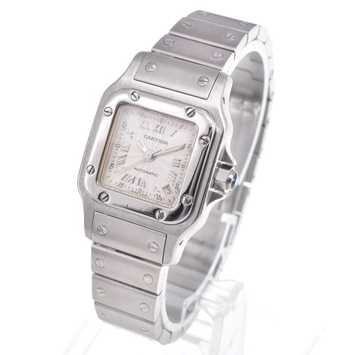Montre Cartier - Montre Santos de Cartier Galbée automatique en acier inoxydable 58 Facettes wer6m2hakw