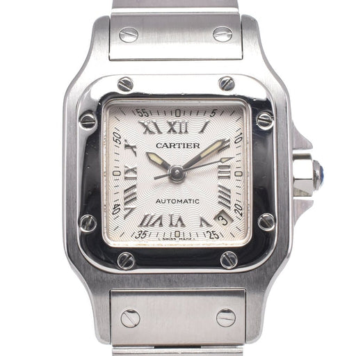 Montre Cartier - Montre Santos de Cartier Galbée automatique en acier inoxydable 58 Facettes wer6m2hakw