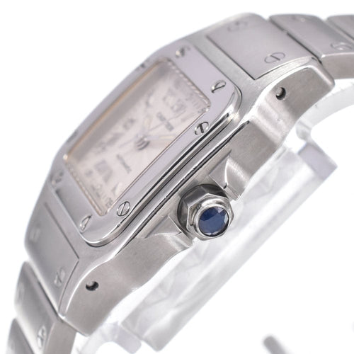 Montre Cartier - Montre Santos de Cartier Galbée automatique en acier inoxydable 58 Facettes wer6m2hakw