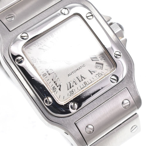 Montre Cartier - Montre Santos de Cartier Galbée automatique en acier inoxydable 58 Facettes wer6m2hakw