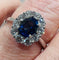 Bague 53 Bague Pompadour - Or blanc 18 carats, saphir bleu roi 1,29 ct et diamants 58 Facettes 8037 A