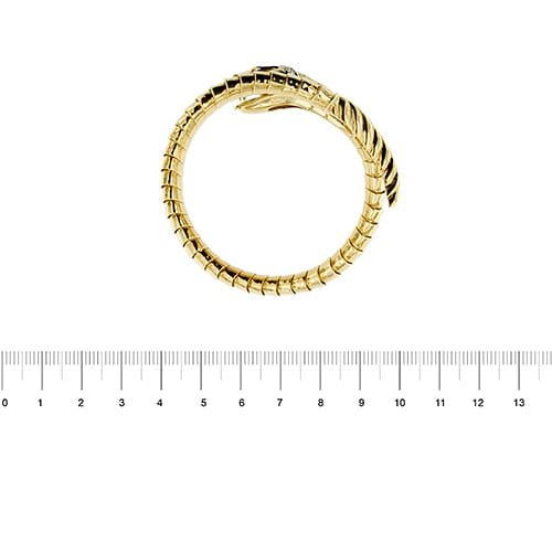 Bracelet Bracelet serpent rigide en or jaune 18 ct et diamants 58 Facettes 39752