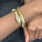 Bracelet Bracelet serpent rigide en or jaune 18 ct et diamants 58 Facettes 39752