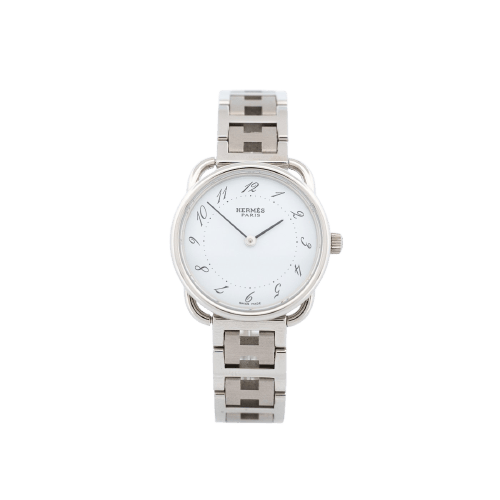 Montre Hermès - Montre Arceau à cadran ivoire et chiffres arabes, SM 58 Facettes 613