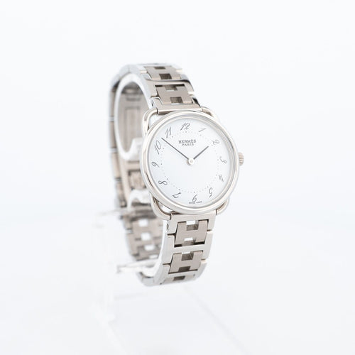Montre Hermès - Montre Arceau à cadran ivoire et chiffres arabes, SM 58 Facettes 613