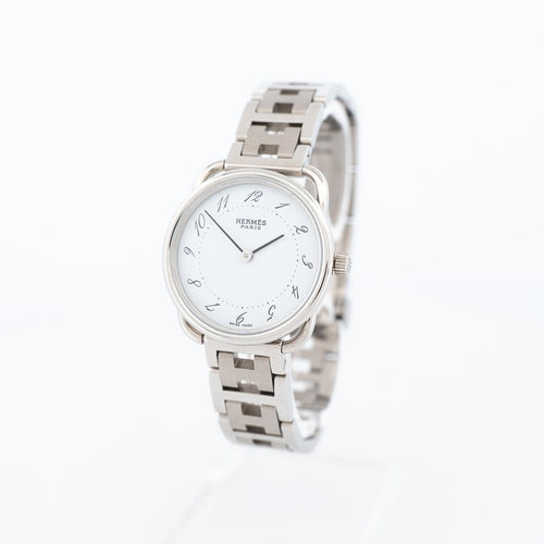 Montre Hermès - Montre Arceau à cadran ivoire et chiffres arabes, SM 58 Facettes 613