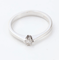 Bague 55 Bague solitaire en or blanc 18k, diamant naturel de 0,12 ct 58 Facettes 130022