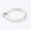 Bague 55 Bague solitaire en or blanc 18k, diamant naturel de 0,12 ct 58 Facettes 130022
