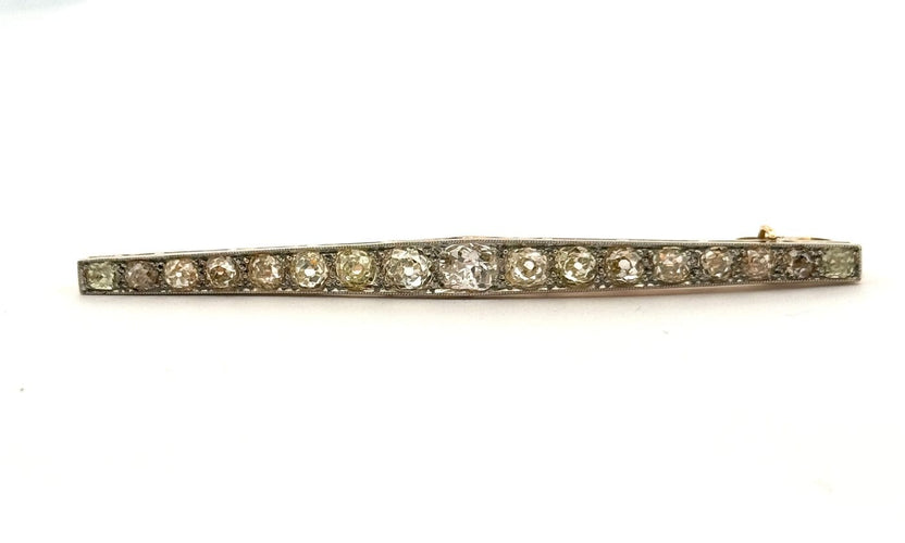 Broche Broche ancienne - Or rose 18 carats, platine et diamants taille ancienne 58 Facettes 90295