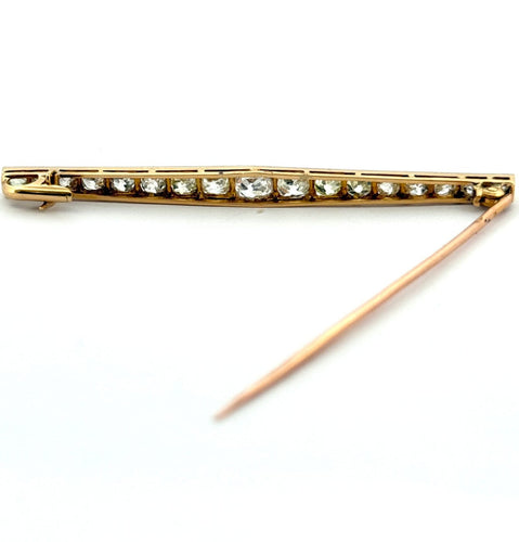 Broche Broche ancienne - Or rose 18 carats, platine et diamants taille ancienne 58 Facettes 90295