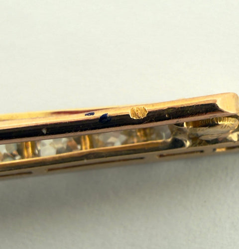 Broche Broche ancienne - Or rose 18 carats, platine et diamants taille ancienne 58 Facettes 90295