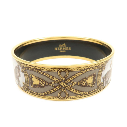 Bracelet Hermès - Bracelet jonc en émail imprimé multicolore, plaqué or 58 Facettes amtvu6jsap