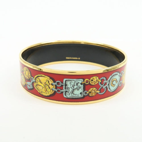 Bracelet Hermès - Bracelet jonc en émail imprimé 58 Facettes e66l8alj12