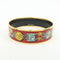 Bracelet Hermès - Bracelet jonc en émail imprimé 58 Facettes e66l8alj12