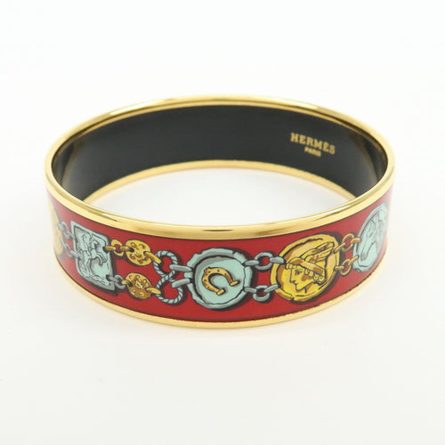 Bracelet Hermès - Bracelet jonc en émail imprimé 58 Facettes e66l8alj12