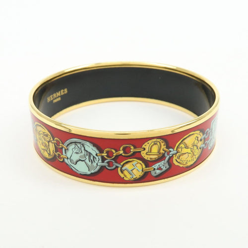 Bracelet Hermès - Bracelet jonc en émail imprimé 58 Facettes e66l8alj12
