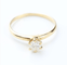 Bague 56 Bague solitaire en or jaune 18k avec diamant naturel de 0,41 ct 58 Facettes 130017