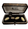 Boutons de manchette Boutons de manchette ovales en or jaune 18k et émail bleu 58 Facettes GEM51PT