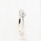 Bague 51 Bague solitaire en or blanc 18k avec diamant naturel de 0,10 ct 58 Facettes 129540D