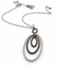 Collier Chaîne et pendentif en or blanc 18 carats, diamants blancs et noirs 58 Facettes 91085-91065