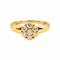 Bague 55 Bague marguerite ancienne en or jaune 18 carats avec diamants 58 Facettes Bague Marguerite Ancienne en Or Jaune 18 Carats et Diamants