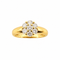 Bague 55 Bague marguerite ancienne en or jaune 18 carats avec diamants 58 Facettes Bague Marguerite Ancienne en Or Jaune 18 Carats et Diamants