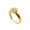 Bague 55 Bague marguerite ancienne en or jaune 18 carats avec diamants 58 Facettes Bague Marguerite Ancienne en Or Jaune 18 Carats et Diamants