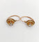 Boucles d'oreilles Dormeuses victoriennes en or rose 18k, diamants taille rose (vers 1880) 58 Facettes A07974