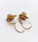 Boucles d'oreilles Dormeuses victoriennes en or rose 18k, diamants taille rose (vers 1880) 58 Facettes A07974