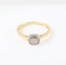Bague 57 Bague rosace de diamants en or bicolore 18k 58 Facettes 129605A