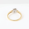Bague 57 Bague rosace de diamants en or bicolore 18k 58 Facettes 129605A