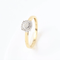 Bague 57 Bague rosace de diamants en or bicolore 18k 58 Facettes 129605A