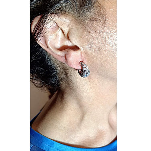Boucles d'oreilles Orecchini en or blanc avec diamants taille brillant et huit-huit 58 Facettes G3775