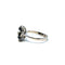 Bague 53 Bague florale en or blanc 750, saphirs et diamant 58 Facettes 50548