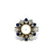 Bague 54 Bague vintage en or 14 carats, perle naturelle, saphirs et diamants 58 Facettes 50549