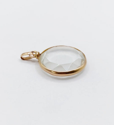Pendentif Pendentif porte-photo en or rose 18k avec verres facettés, vers 1900 58 Facettes A07973
