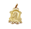 Pendentif Médaille Art déco en or rose 18k, Vierge Marie (vers 1919) 58 Facettes A07976